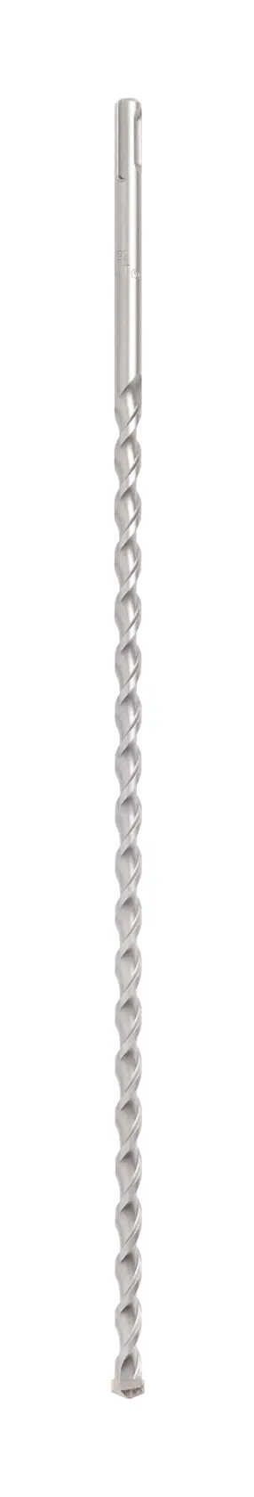 Broca SDS DEWALT DW00713, DW00713-AE para fotografía. Una broca metálica larga en espiral, aislada.