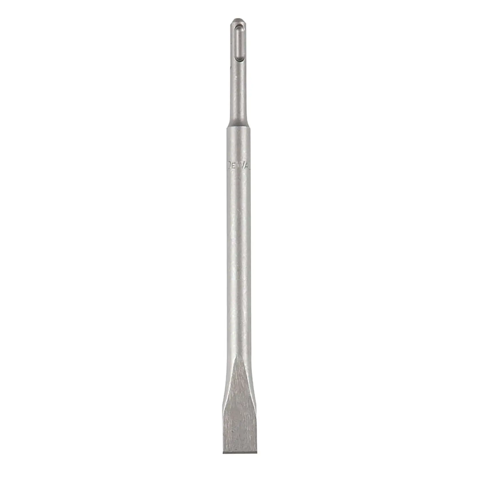 Cincel de metal con vástago SDS para martillos rotativos, usado para tareas de demolición.